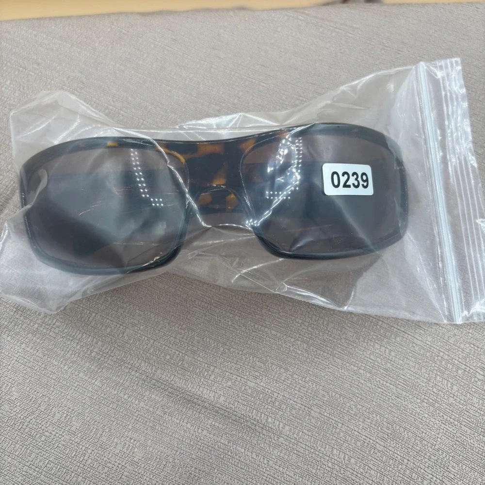 Nitrogen 7025 Tortoise Shell Wrap Sunglasses Brown Lens Sport Rectangular Mens